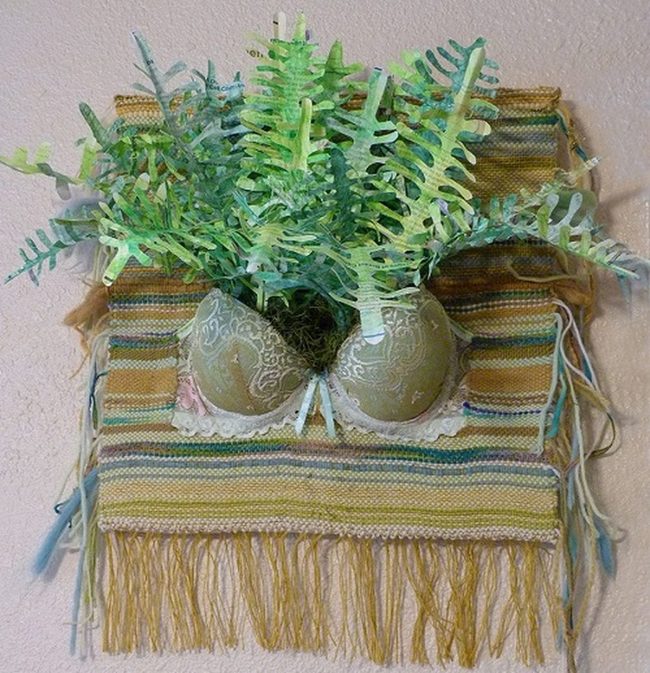 Bra Planter Wall Art