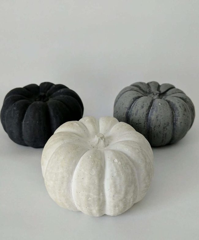 Monochrome Mini Pumpkins Set