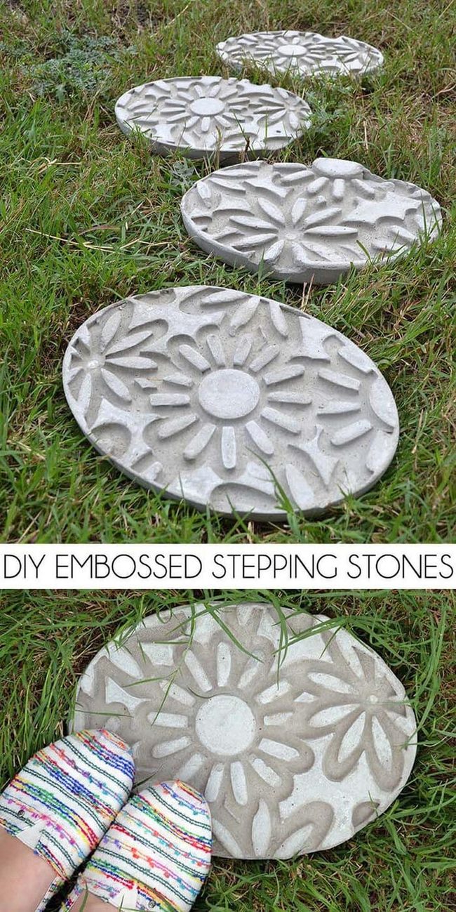 Concrete Flower Stamps