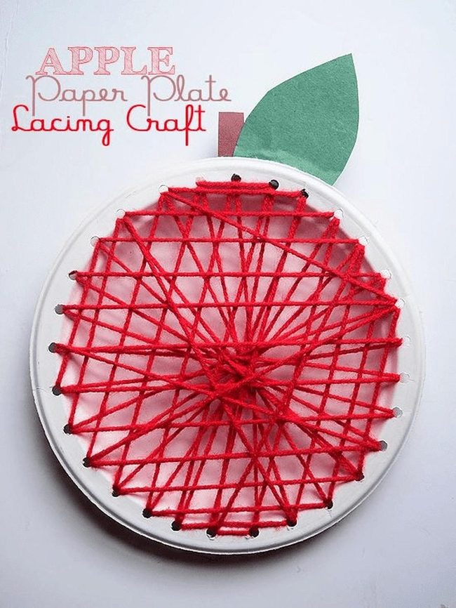 Red Yarn Apple Lacing