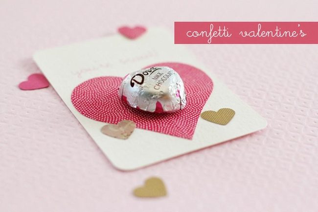 Red Dot Heart Valentine Card