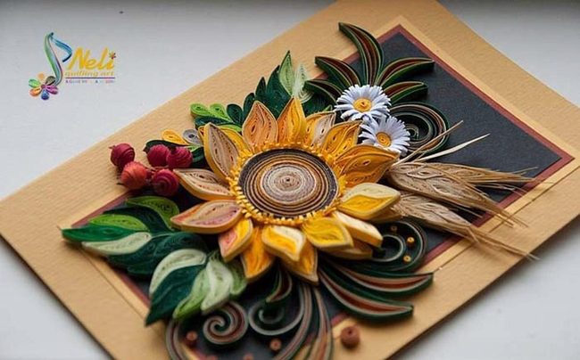 Yellow Florals On Dark Silk