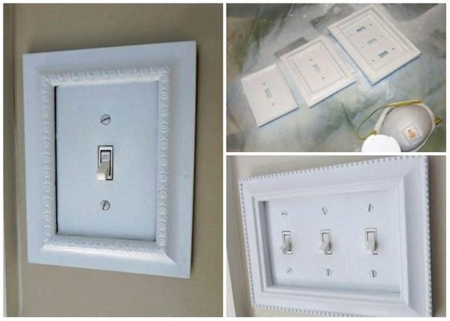 Gold-Trimmed Switch Plate Frame