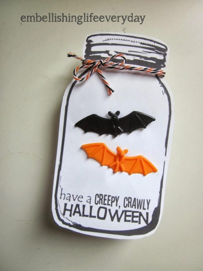 Cute Mason Jar Spider Cards