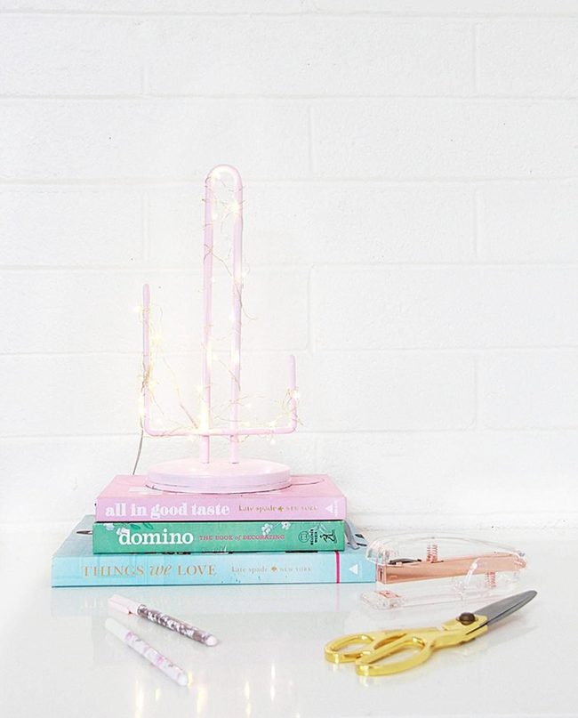 Pink Desk Tools White Brick