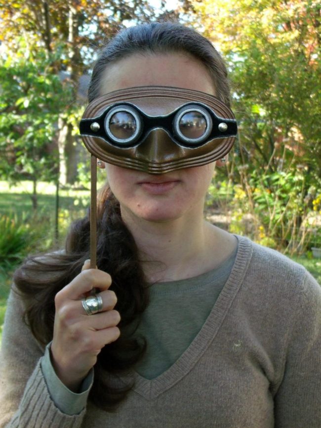 Brown Leather Aviator Goggles