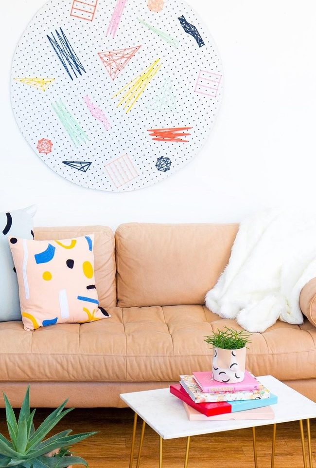 Geometric Circles, Neutral Canvas