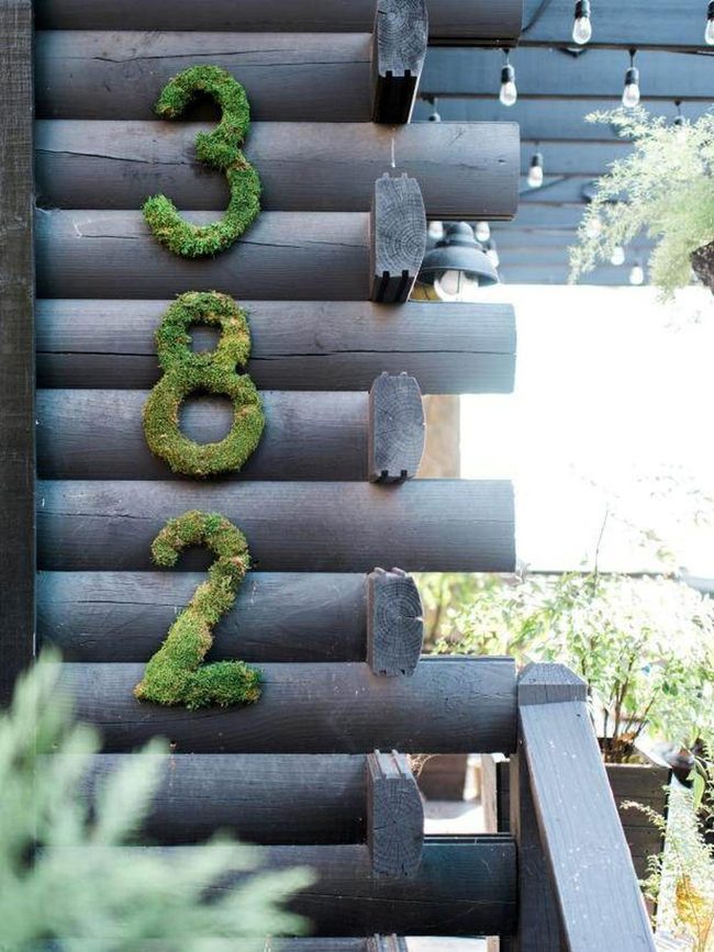 Living Moss House Numbers