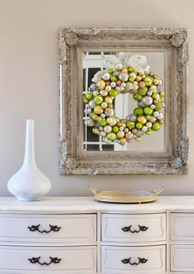 Metallic Lime Ornament Wreath