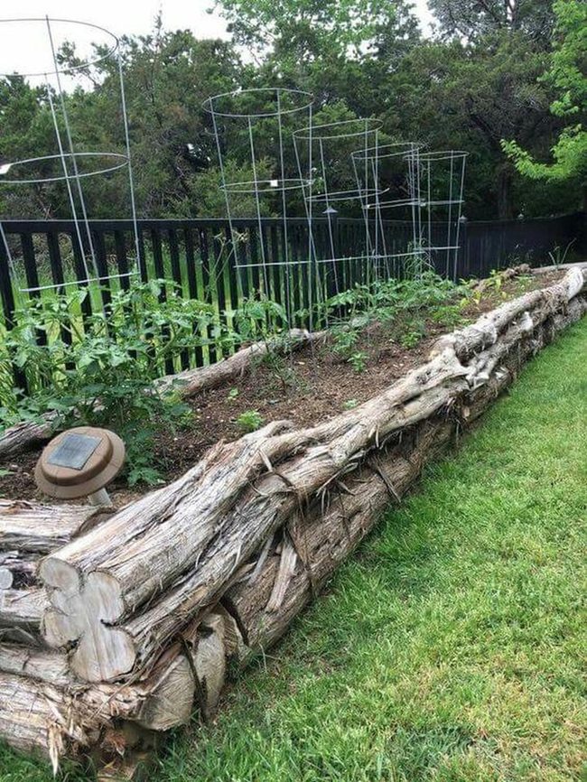 Weathered Wood Vegetable Garden