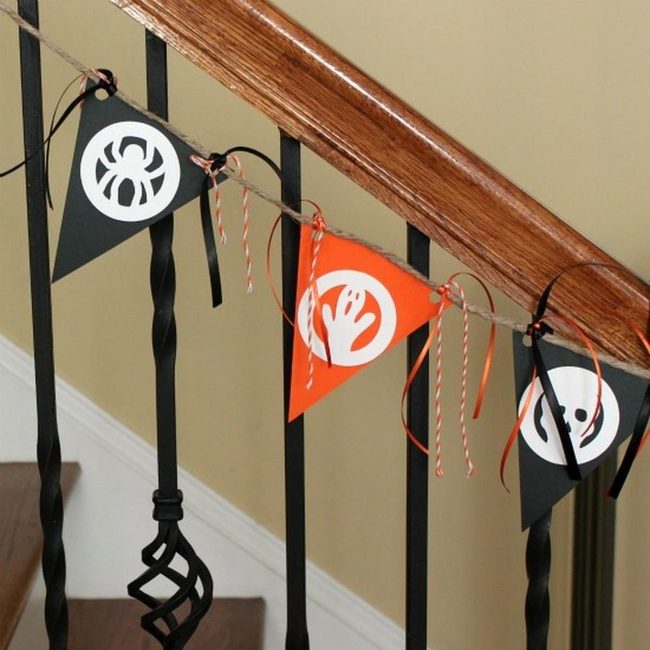 Orange Flags Spider Web Staircase