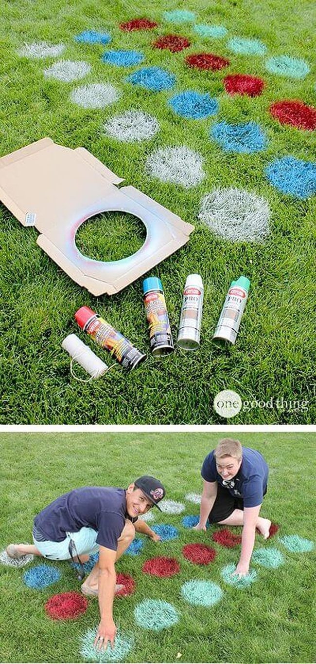 Spray Paint Twister Lawn Game