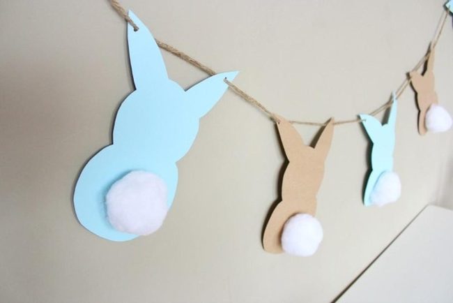 Paper Bunny Rope Display