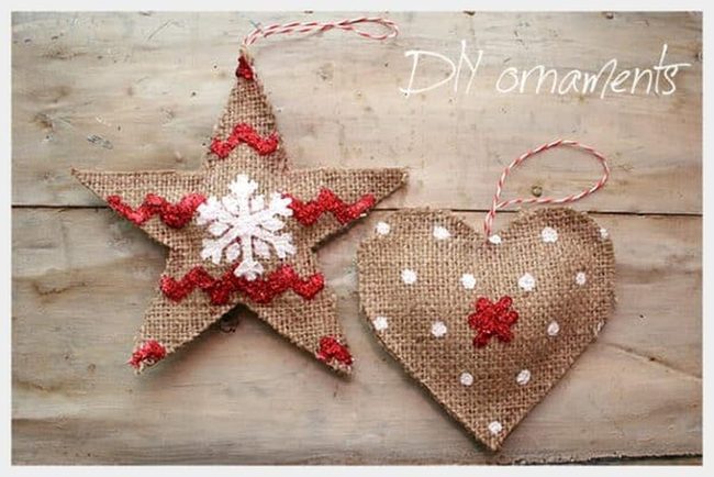 Coffee Sack Glitter Ornaments