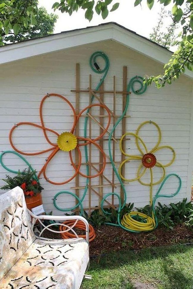 Garden Hose Flower Art