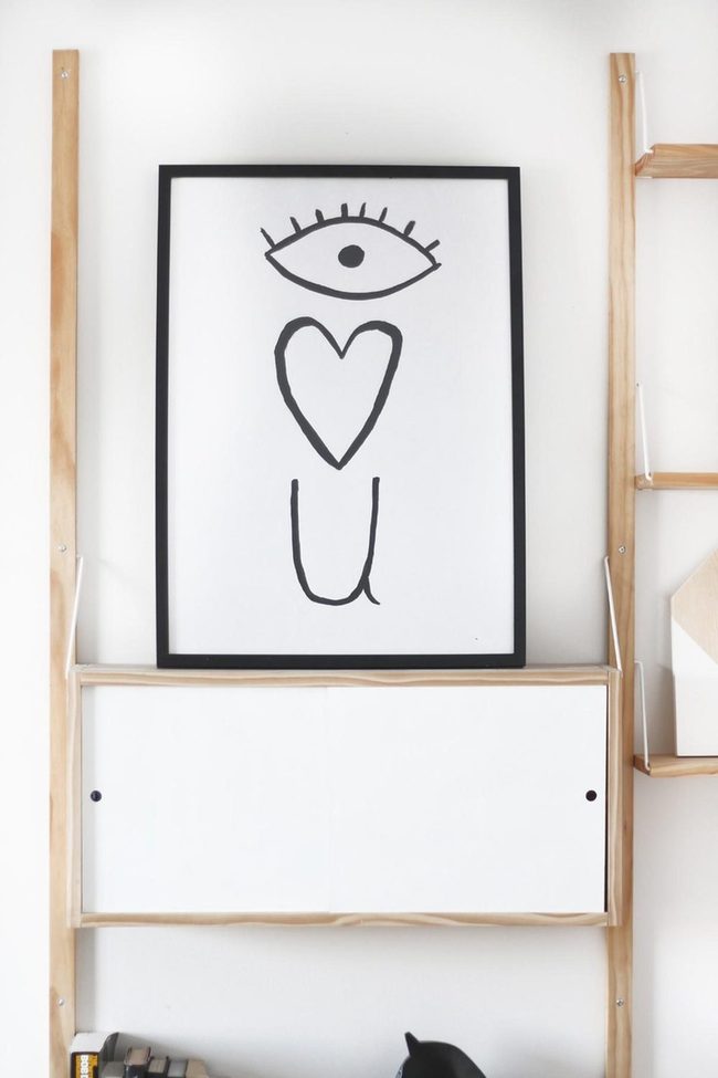 Eye Heart U Line Art
