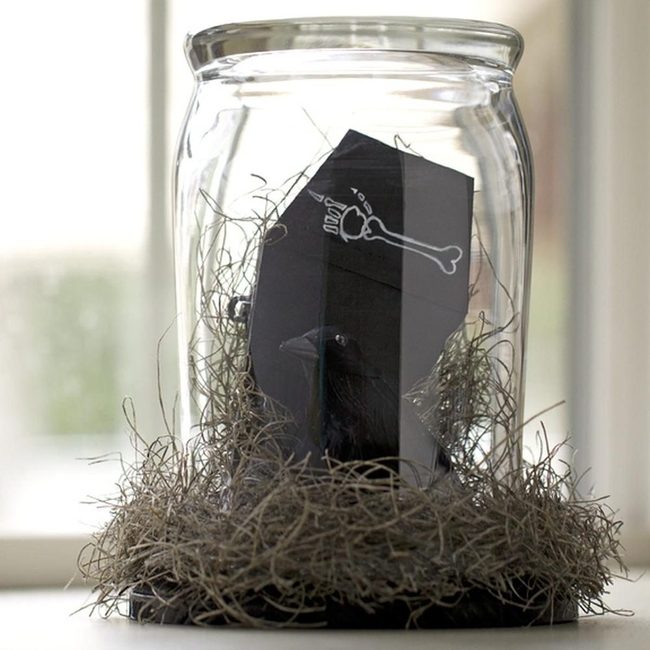 Black Coffin Glass Jars