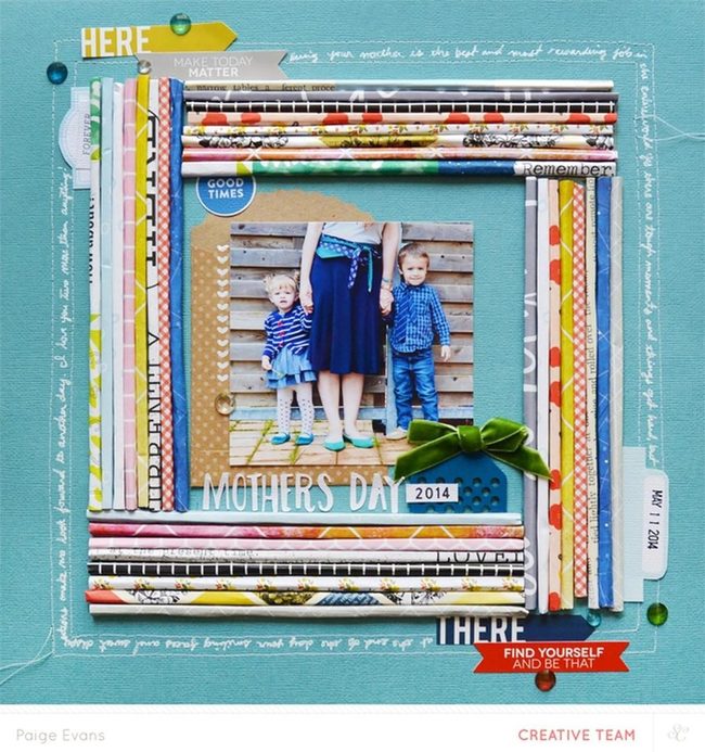 Colorful Strips Frame Family Memory