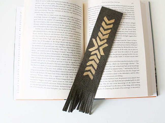 Dark Arrow Bookmark With Fringe