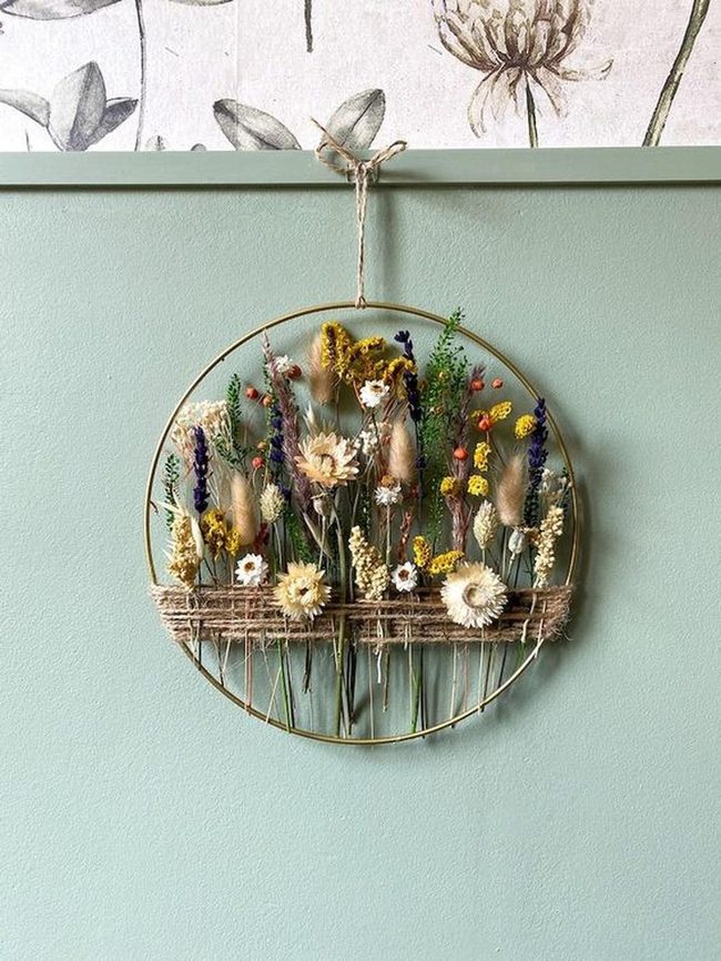 Dried Petals On Metal Frame