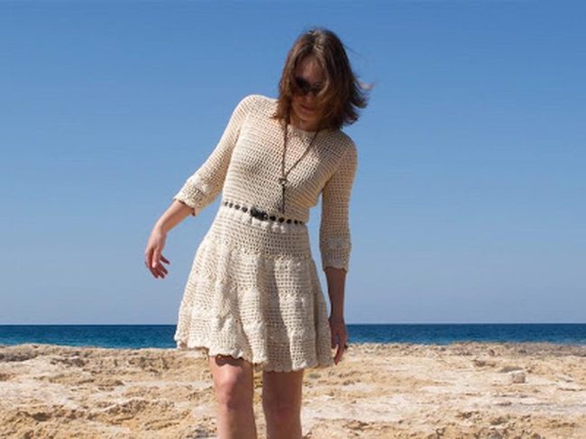 Cream Knit Beach Elegance