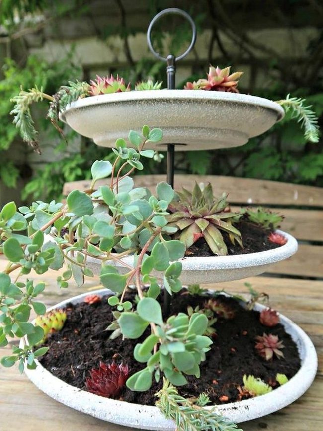 Stacked Reclaimed Wood Planter