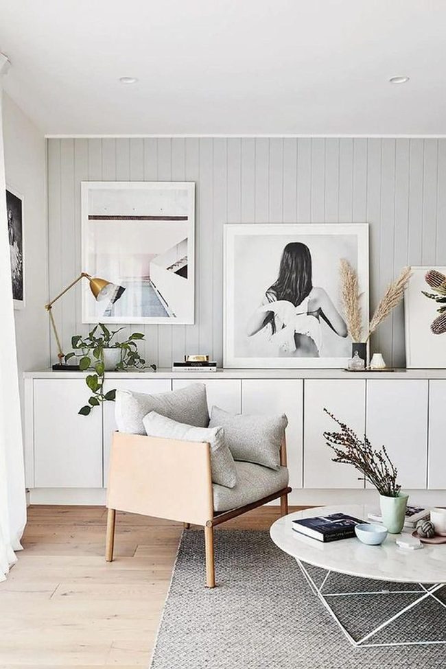 Pale Wood And Marble Minimalism