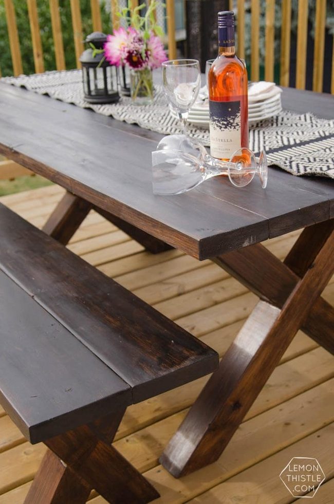 Dark Stained Wood Patio Elegance