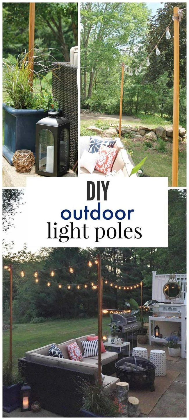 Golden String Lights Patio
