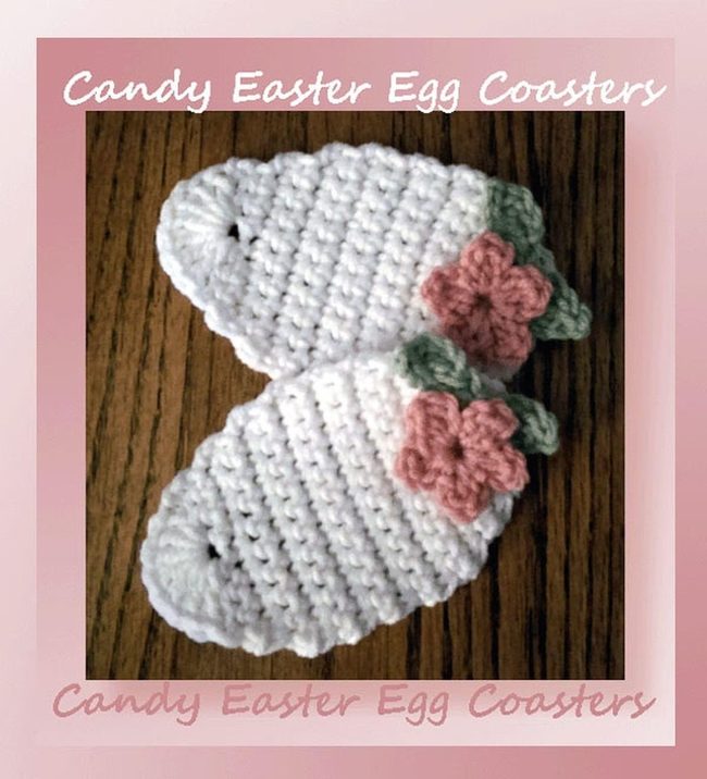 White Yarn Easter Flowers