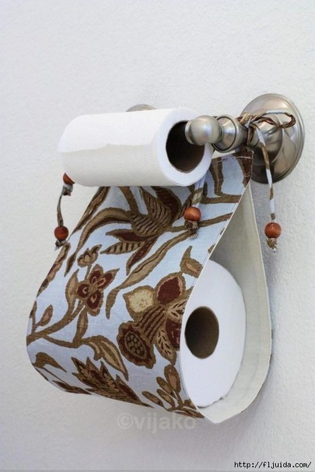 Coordinated Fabric Bathroom Storage