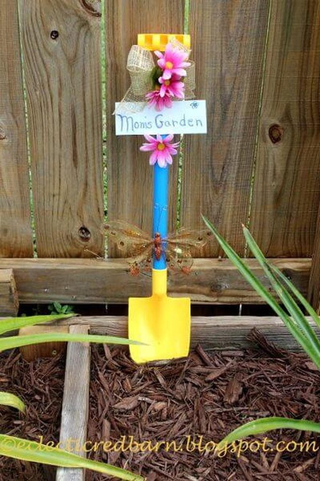 Yellow Shovel Garden Marker