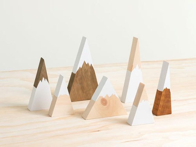 Wooden Triangles Snow White Peaks