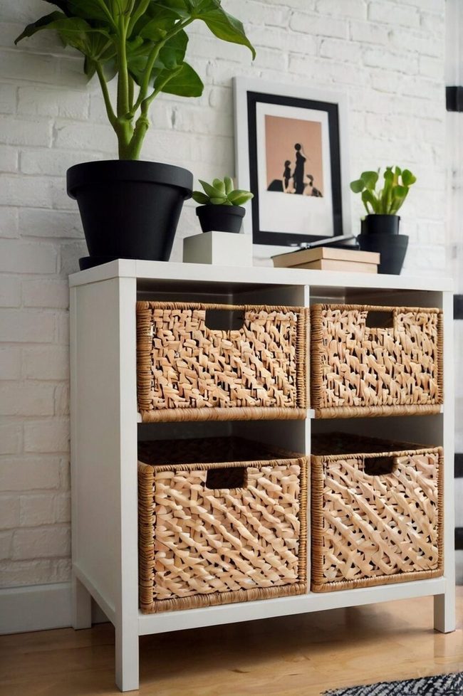 Woven Cane Shelf Door Upgrade