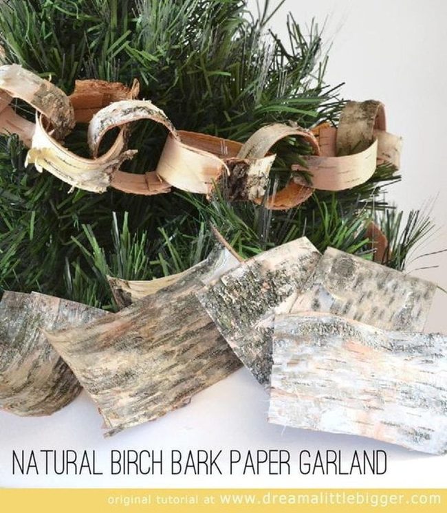 Birch Bark Winter Garland