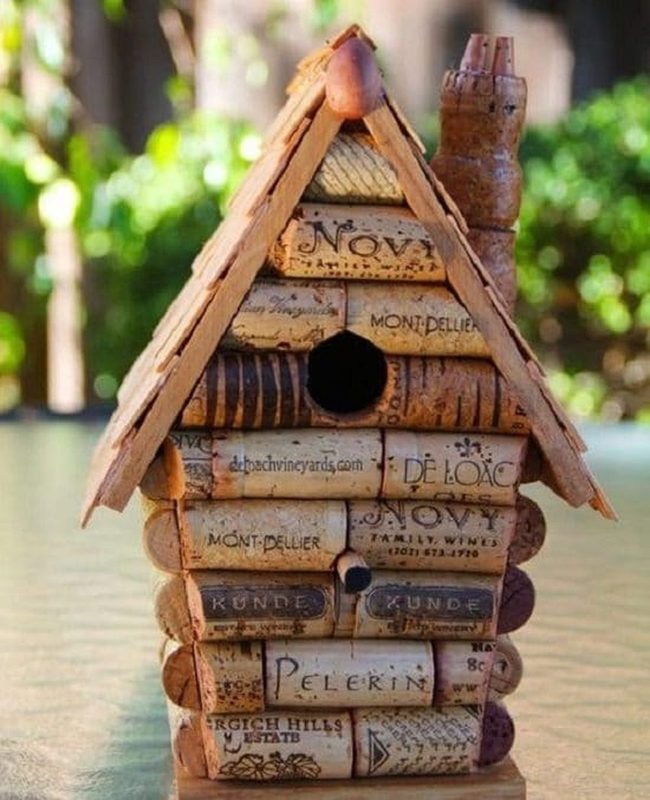 Cork Birdhouses For Garden Birds