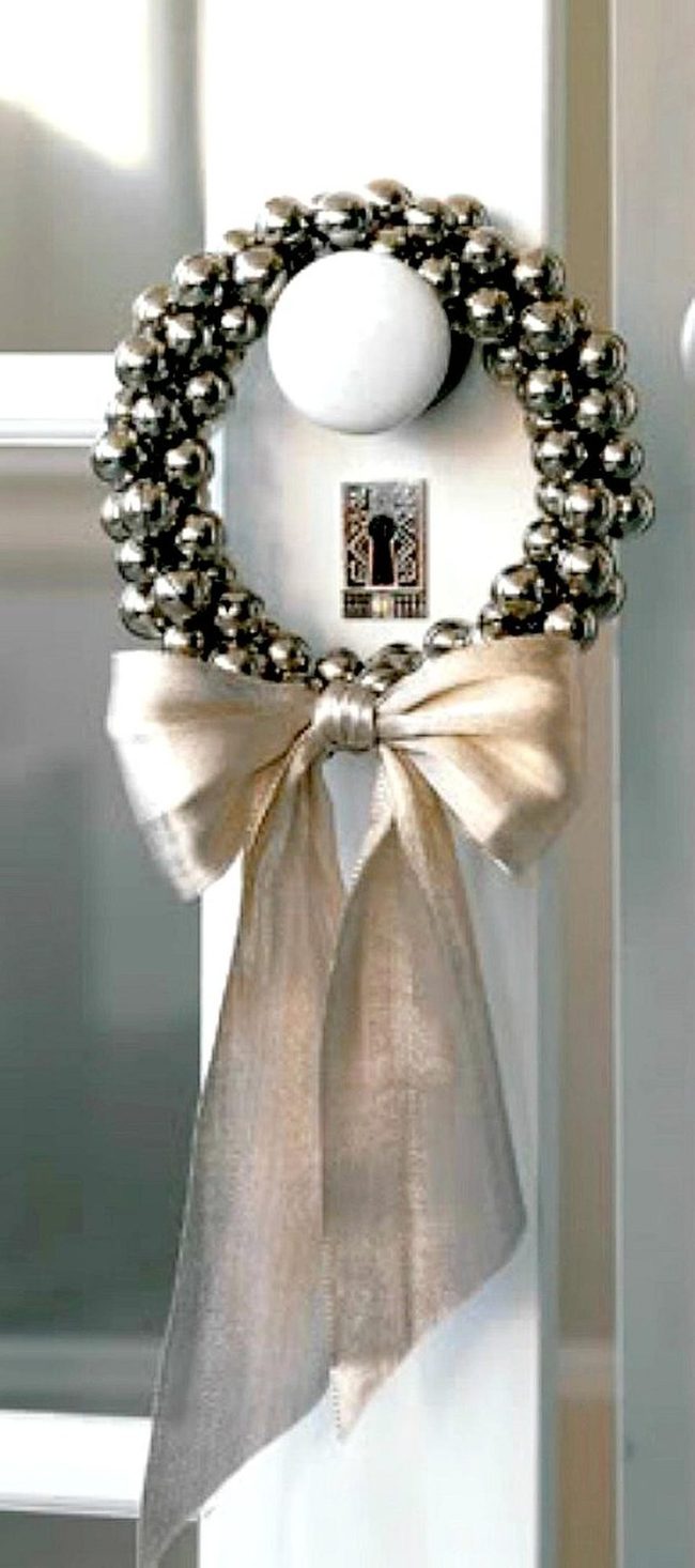 Silver Beads Catch White Light