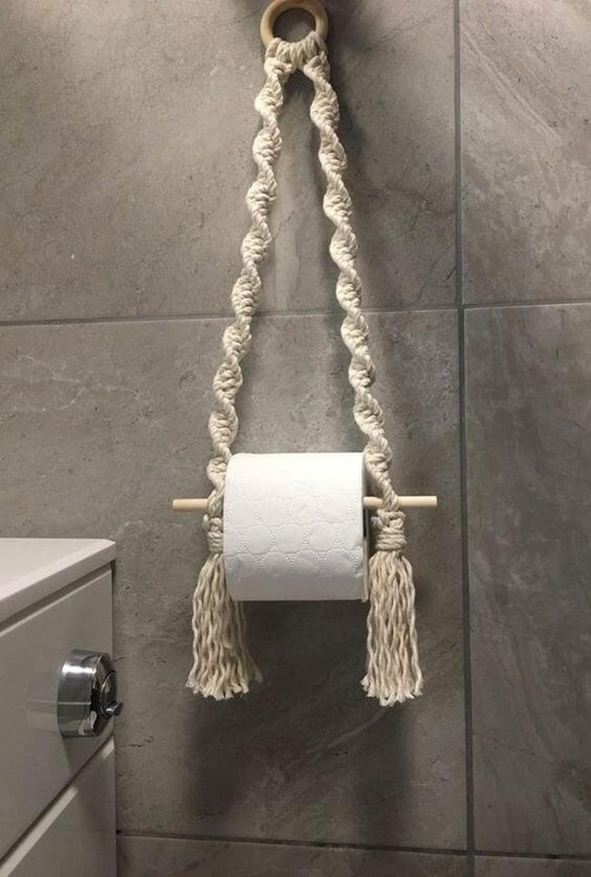 Braided Fiber Bathroom Statement