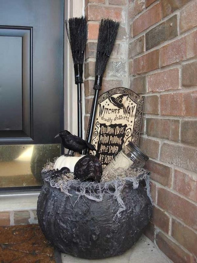 Oversized Pumpkins And Black Spiders