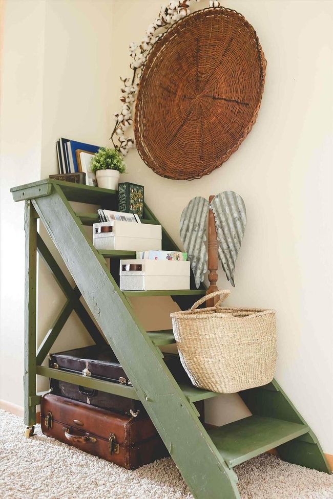 Weathered Ladder Reading Nook