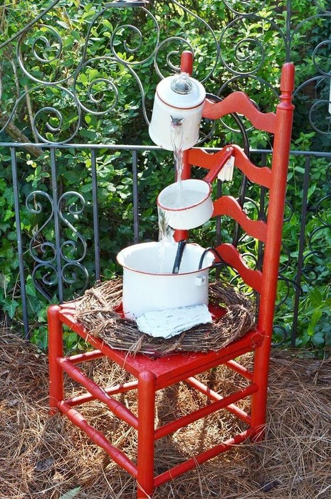Red Chair Water Fountain