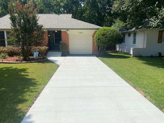 White Concrete Driveway Sections