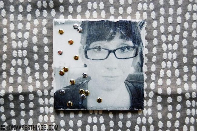 Black And White Sequin Portraits
