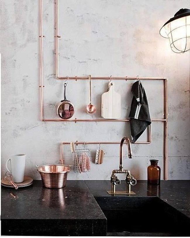 Copper Pipes Kitchen Corner