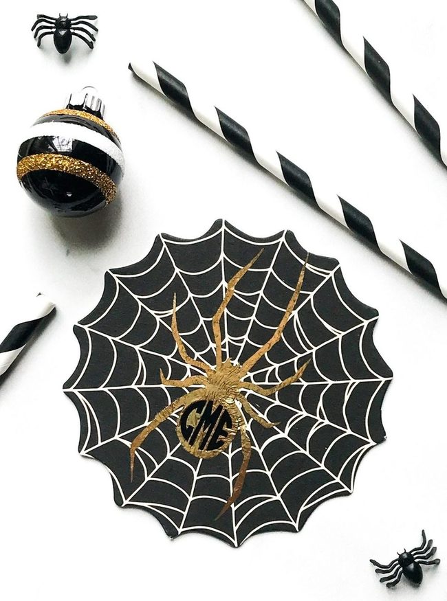 Gold Spider Web Halloween