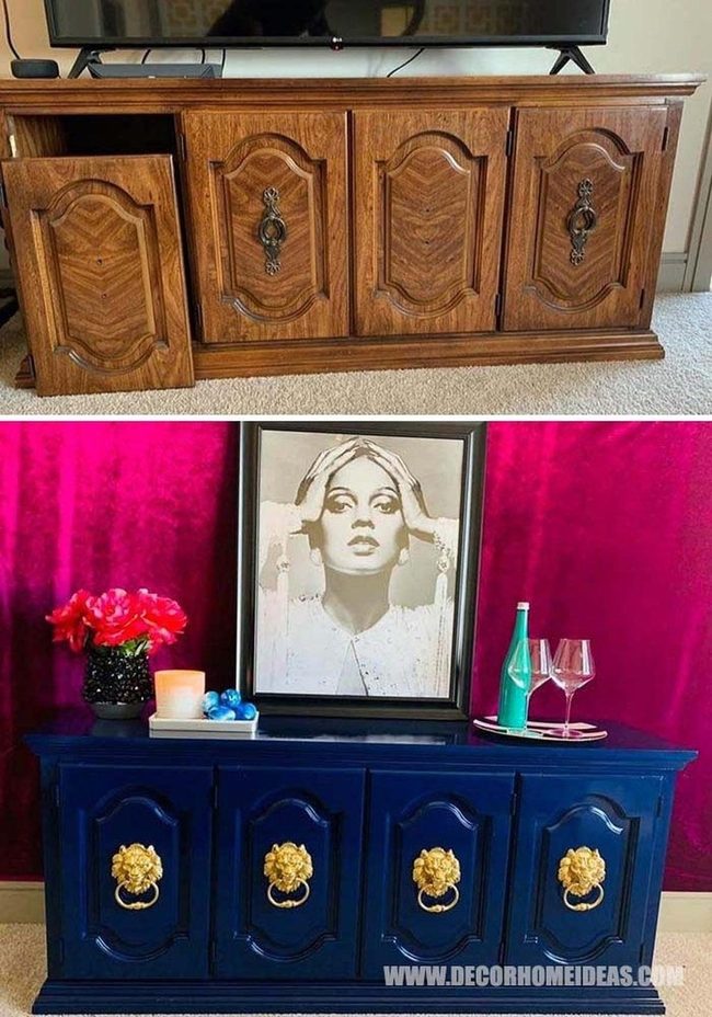 Navy Blue Cabinets, Hidden Surprises