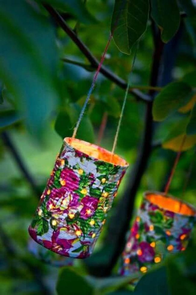 Handmade Floral Garden Lanterns