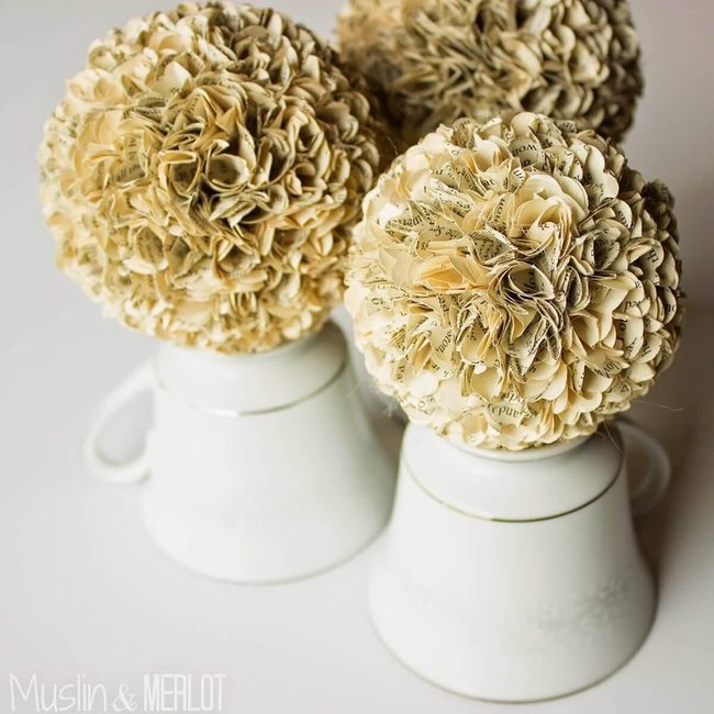 Paper Bloom Book Sculptures