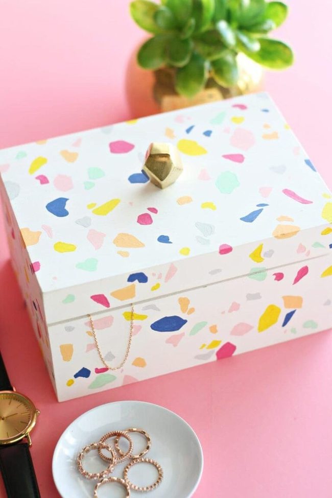 Speckled Terrazzo Jewelry Box