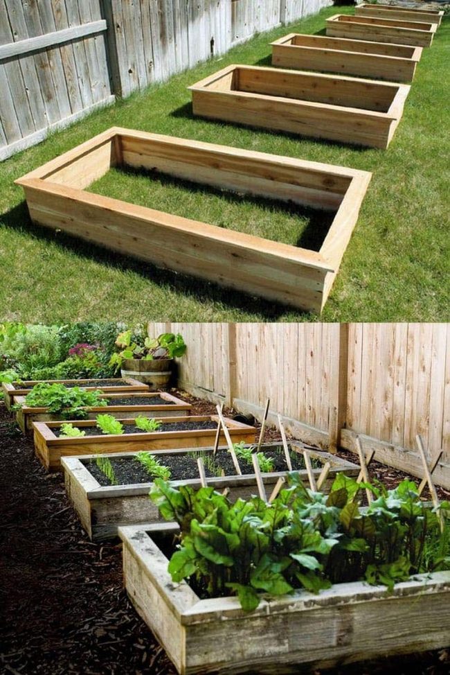 Uniform Wood Garden Beds